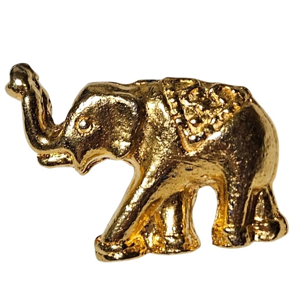 African Inspired Gold Tone Elephant Figurine Pendant DIY Fashion Jewelry Women